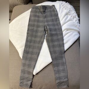 Dynamite Gray Plaid Skinny Pants